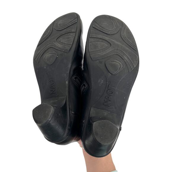 NAOT Black Leather Advance Slouch Booties Sz 7 - Picture 6 of 7
